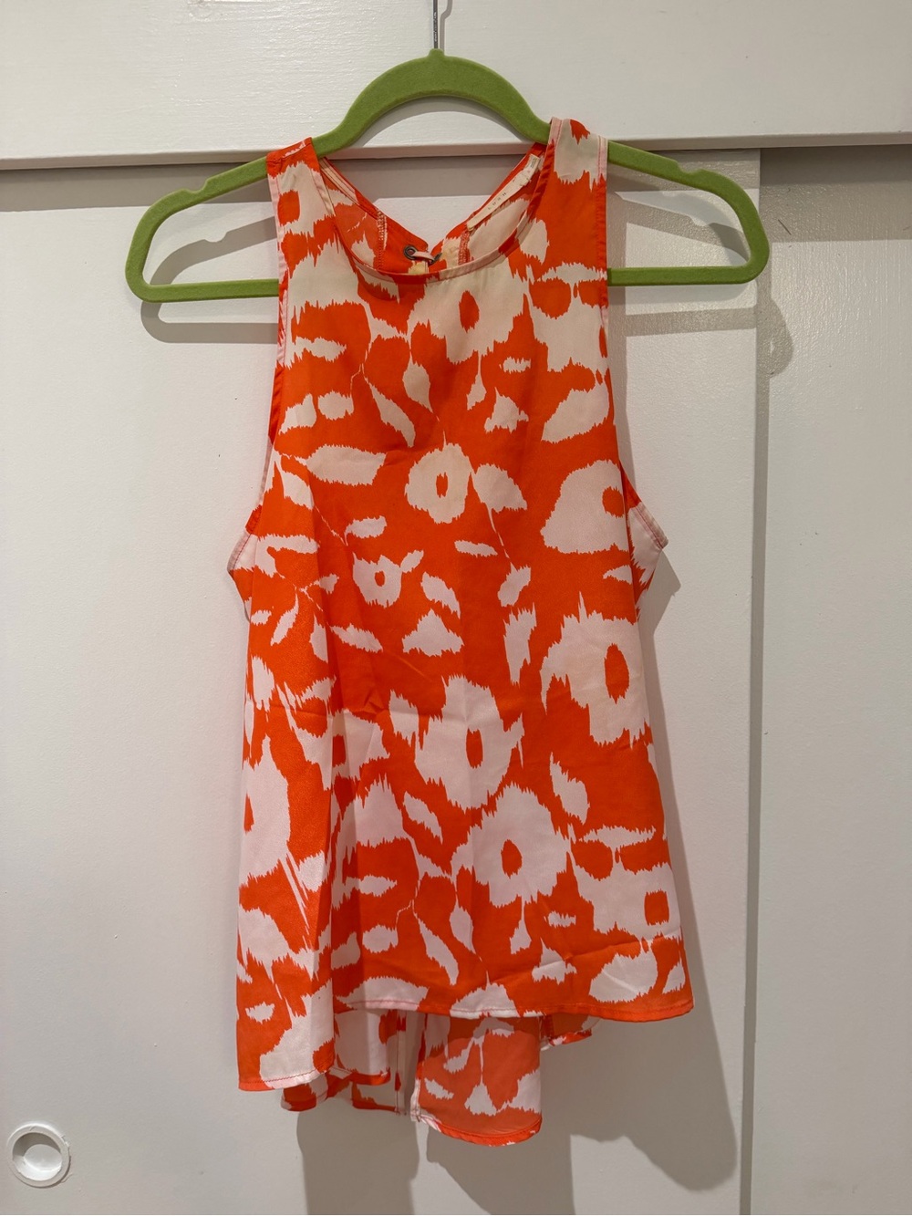 South Moon Under Orange & White Tank Top